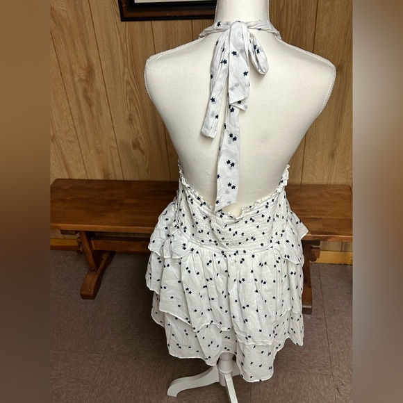 NWT LoveShackFancy Deanna Halter Mini Dress Ivory Starlight Size XXL - Picture 12 of 13